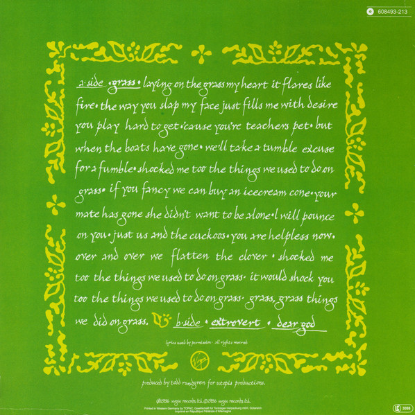 XTC - Grass | Virgin (608 493) - 2
