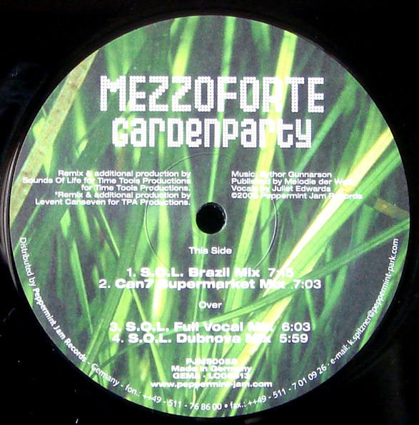 Mezzoforte - Gardenparty | Peppermint Jam (PJMS0052)