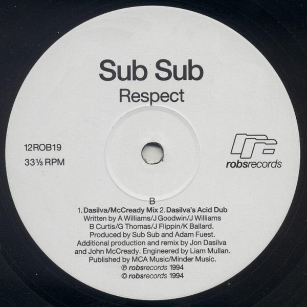 Sub Sub - Respect | Robs Records (12 ROB 19) - 4