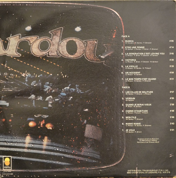 Michel Sardou - 14 Chansons D'Or - Vol.2 | Trema (310 098) - 2 Michel Sardou - 14 Chansons D'Or - Vol.2 | Trema (310 098) - 2