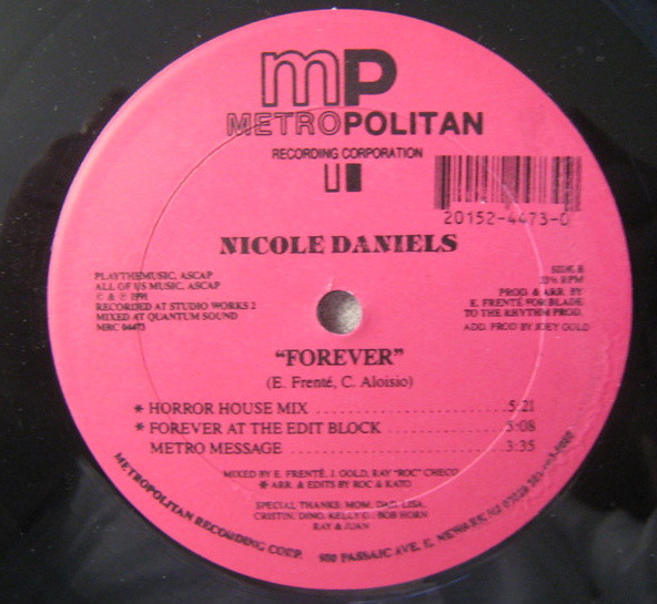 Nicole Daniels - Forever | Metropolitan Recording Corporation (MRC 04473) - 2