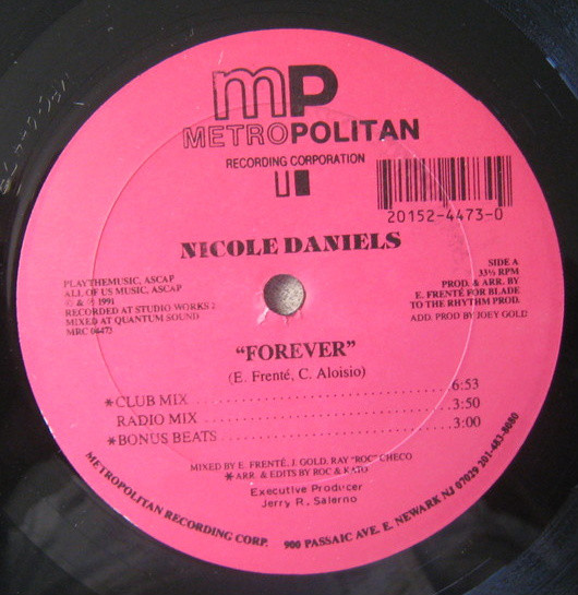 Nicole Daniels - Forever | Metropolitan Recording Corporation (MRC 04473) - main