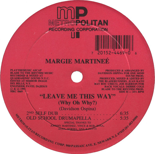 Margie Martinee - Leave Me This Way (Why Oh Why?) | Metropolitan Recording Corporation (MRC 4469) - 2 Margie Martinee - Leave Me This Way (Why Oh Why?) | Metropolitan Recording Corporation (MRC 4469) - 2