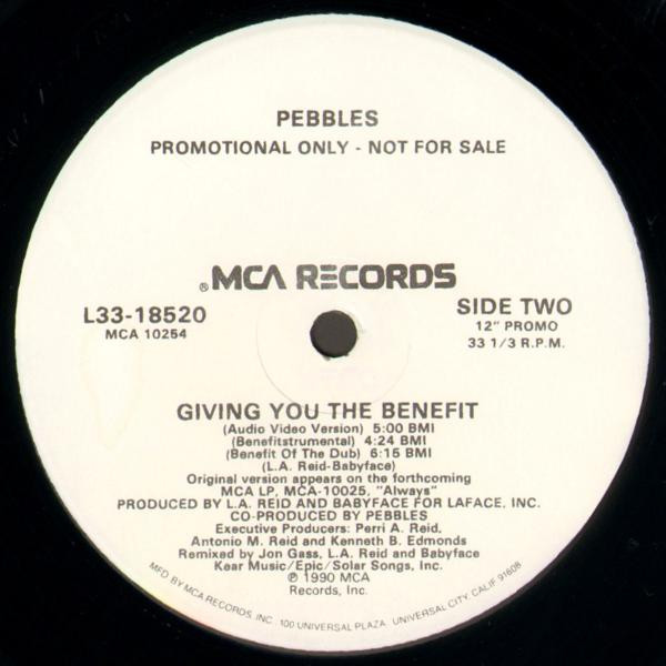 Pebbles - Giving You The Benefit | MCA Records (L33-18520) - 2