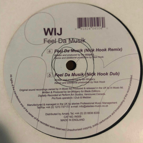 WIJ - Feel Da Musik | In Music Ltd (IN009) - main