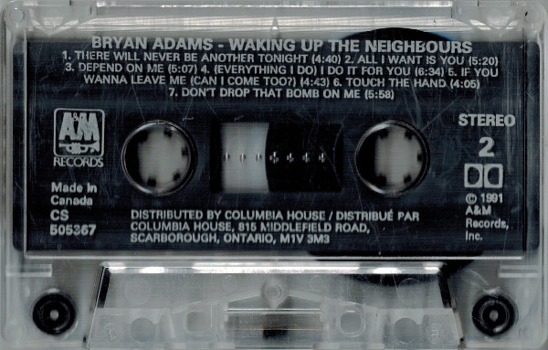 Bryan Adams - Waking Up The Neighbours | A&M Records (CS-505367) - 4