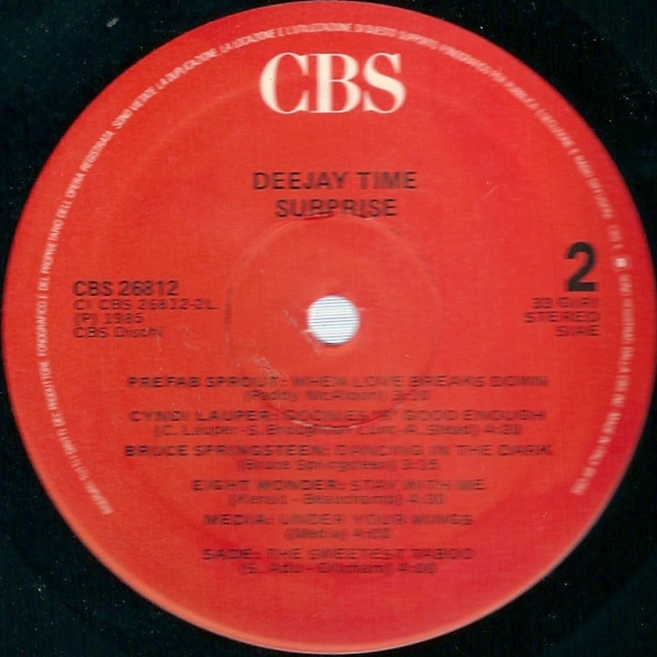 Various - Dee Jay Time Surprise | CBS (CBS 26812) - 3