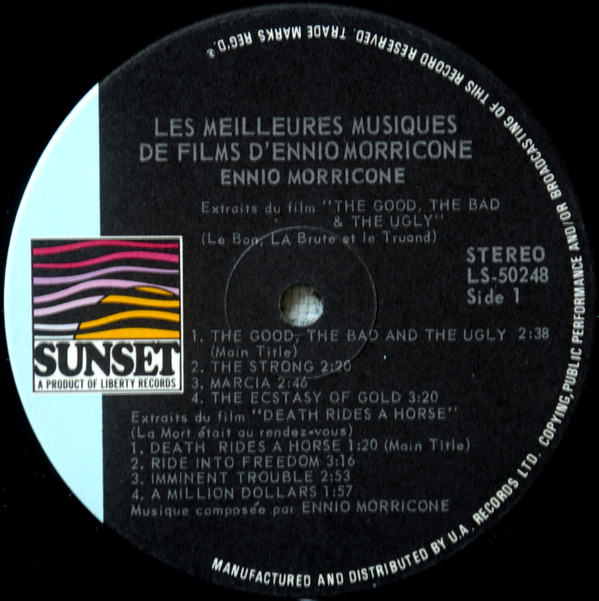Ennio Morricone - Les Meilleures Musiques De Films D'Ennio Morricone | Sunset Records (LS 50 248) - 3