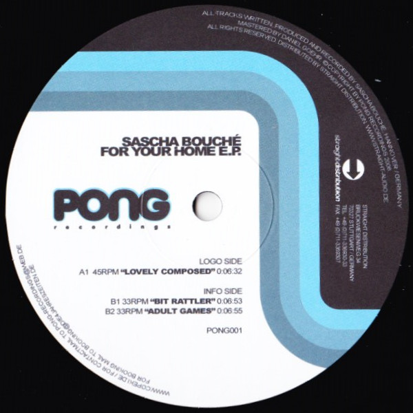 Sascha Bouché - For Your Home E.P. | Pong Recordings (PONG001)