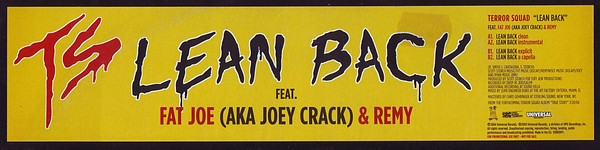 Terror Squad Feat. Fat Joe Aka Joe Crack & Remy Martin - Lean Back | Street Records Corporation (TERROVP1)