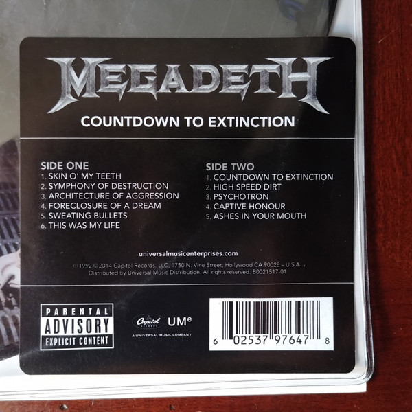 Megadeth - Countdown To Extinction (Limited Edition - Picture Disc) [Vinyl] | Capitol Records (B0021517-01) - 4
