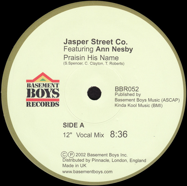 Jasper Street Co. Featuring Ann Nesby - Praisin His Name | Basement Boys Records (BBR-052) - 3 Jasper Street Co. Featuring Ann Nesby - Praisin His Name | Basement Boys Records (BBR-052) - 3