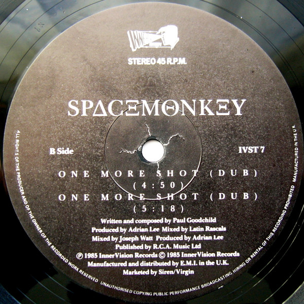 Space Monkey - One More Shot | Innervision Records (IVST 7) - 3