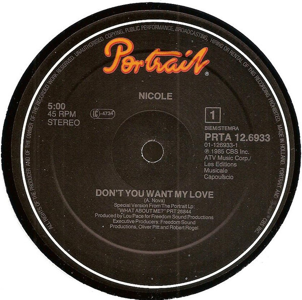 Nicole J McCloud - Don't You Want My Love | Portrait (PRTA 12.6933) - 3 Nicole J McCloud - Don't You Want My Love | Portrait (PRTA 12.6933) - 3