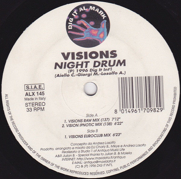 Visions - Night Drum | Dig It Al Mark (ALX 145) - 2 Visions - Night Drum | Dig It Al Mark (ALX 145) - 2