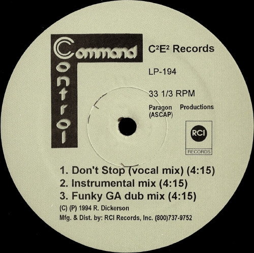 Command Control - Don't Stop | C²E² Records (LP-194)
