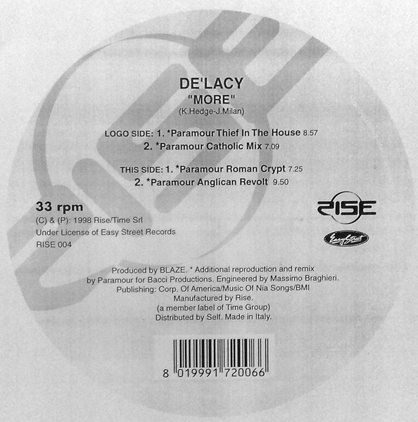 De'Lacy - More | Rise (RISE 004) - 2