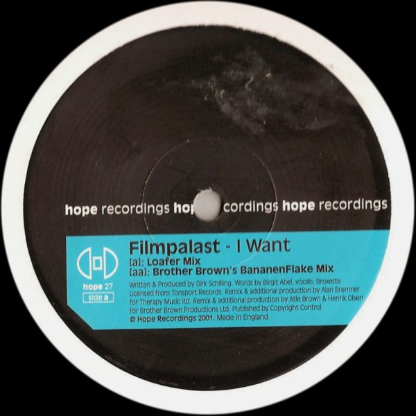 Filmpalast - I Want | Hope Recordings (HOPE 027) - main