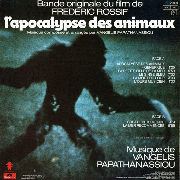 Vangelis - L'Apocalypse Des Animaux | Polydor (2489 113) - 2