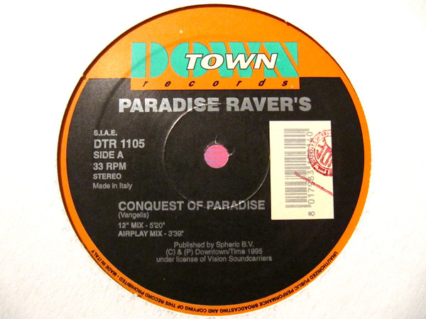 Paradise Raver's - Conquest Of Paradise | Downtown (DTR 1105)
