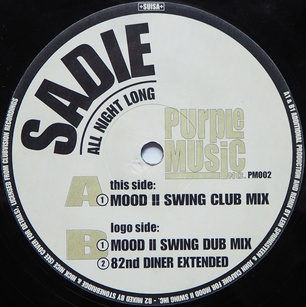 Sadie - All Night Long | Purple Music (PM 002) - main Sadie - All Night Long | Purple Music (PM 002) - main