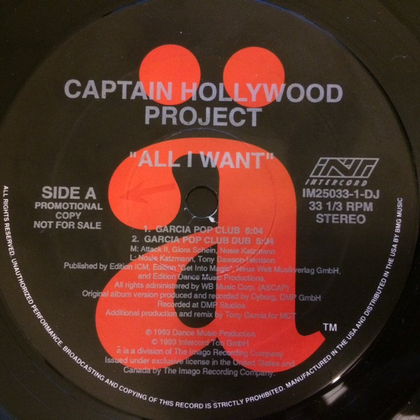Captain Hollywood Project - All I Want | ä (IM25033-1-DJ) - 2
