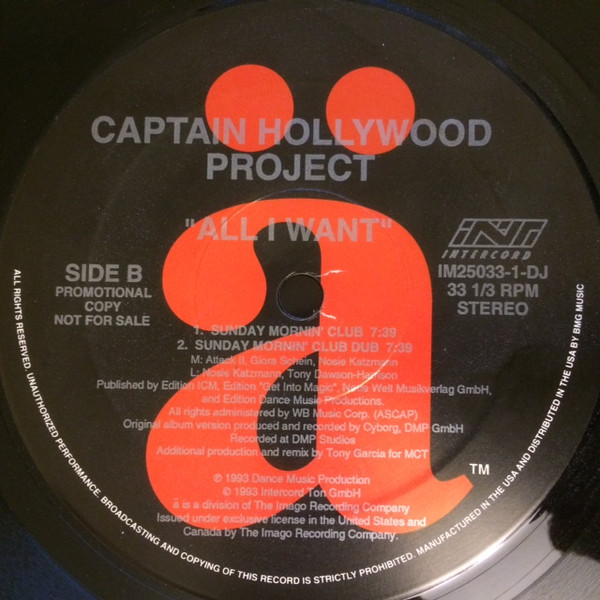 Captain Hollywood Project - All I Want | ä (IM25033-1-DJ) - 3