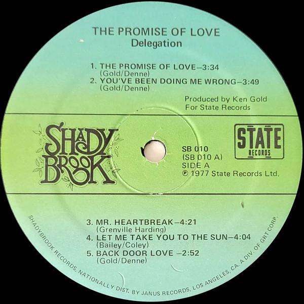 Delegation - The Promise Of Love | Shadybrook Records (SB-010) - 3 Delegation - The Promise Of Love | Shadybrook Records (SB-010) - 3
