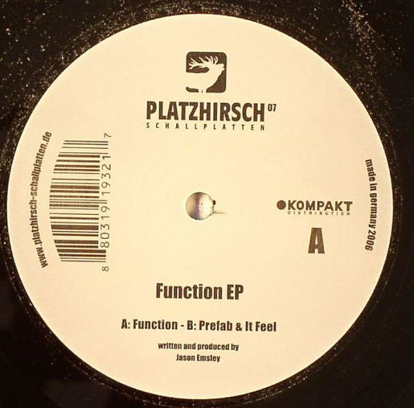 Jason Emsley - Function EP | Platzhirsch Schallplatten (PLATZHIRSCH 07) - main Jason Emsley - Function EP | Platzhirsch Schallplatten (PLATZHIRSCH 07) - main