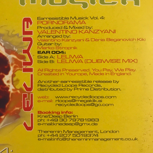 Pornorama - Leliwa | Earresistible Musick (EAR 004) - 3