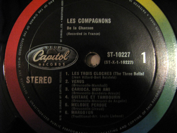 Les Compagnons De La Chanson - Les Compagnons De La Chanson | Capitol Records (ST10227) - 4 Les Compagnons De La Chanson - Les Compagnons De La Chanson | Capitol Records (ST10227) - 4