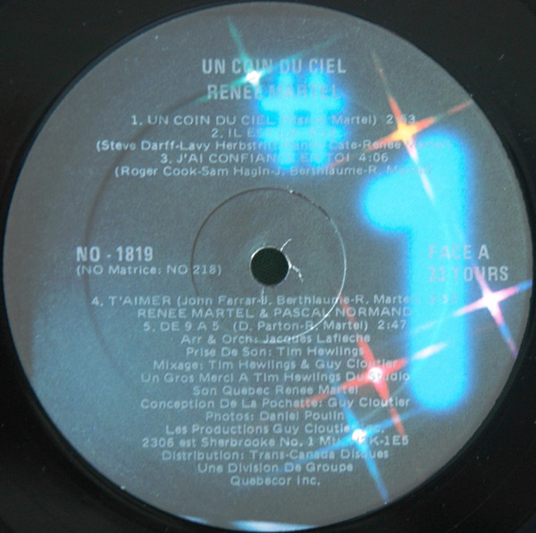 Renée Martel - Un Coin Du Ciel / El Lute | Les Disques N°1 (NO 1819) - 3 Renée Martel - Un Coin Du Ciel / El Lute | Les Disques N°1 (NO 1819) - 3