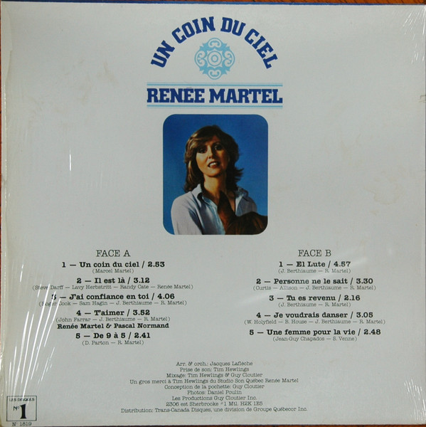 Renée Martel - Un Coin Du Ciel / El Lute | Les Disques N°1 (NO 1819) - 2 Renée Martel - Un Coin Du Ciel / El Lute | Les Disques N°1 (NO 1819) - 2