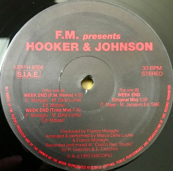 F.M. Presents Hooker & Johnson - Week End | UDP Happy (UDP H 9306)