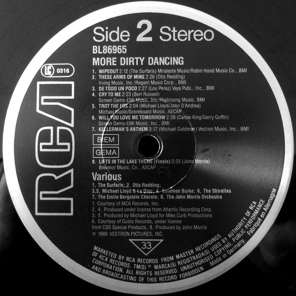 Various - More Dirty Dancing | RCA (BL 86965) - 4