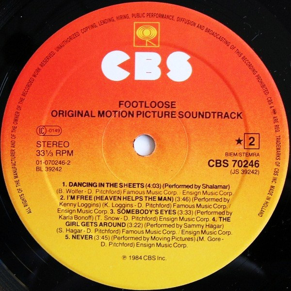 Various - Footloose (Original Soundtrack Of The Paramount Motion Picture) | CBS (CBS 70246) - 4 Various - Footloose (Original Soundtrack Of The Paramount Motion Picture) | CBS (CBS 70246) - 4