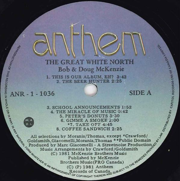 Bob & Doug McKenzie - Great White North | Anthem (ANR-1-1036) - 3 Bob & Doug McKenzie - Great White North | Anthem (ANR-1-1036) - 3