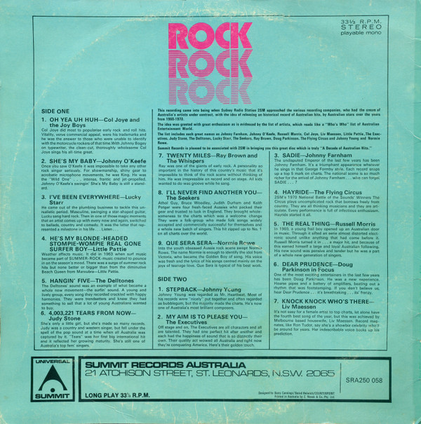 Various - Rock, Rock, Rock | Universal Summit (SRA250 058) - 2 Various - Rock, Rock, Rock | Universal Summit (SRA250 058) - 2