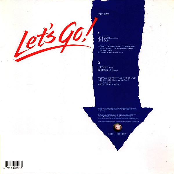 Wang Chung - Let's Go! | Geffen Records (0-20602) - 2