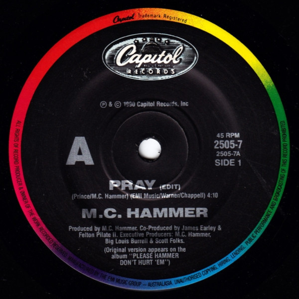 MC Hammer - Pray | Capitol Records (2505-7)