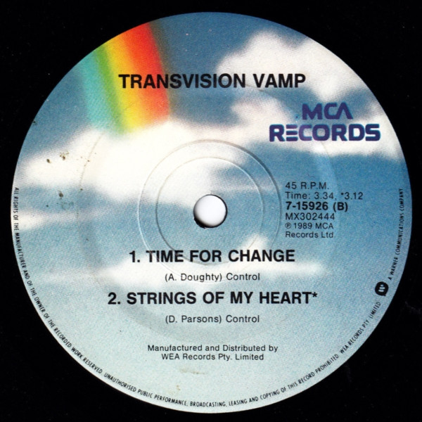 Transvision Vamp - Baby I Don't Care | MCA Records (7.15926) - 2 Transvision Vamp - Baby I Don't Care | MCA Records (7.15926) - 2