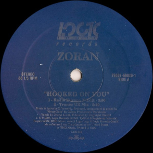 Zoran - Hooked On You | Logic Records (LUS 019) - main