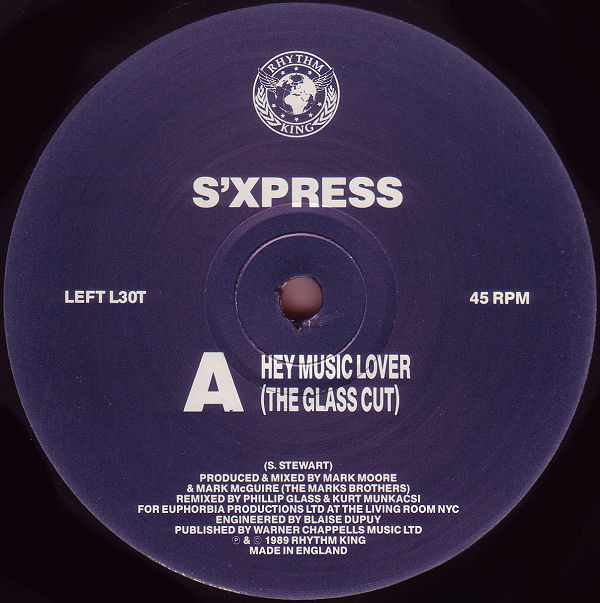 S'Express - Hey Music Lover (The Glass Cut & Red Giant Mix) | Rhythm King (LEFT L30T) - 4 S'Express - Hey Music Lover (The Glass Cut & Red Giant Mix) | Rhythm King (LEFT L30T) - 4