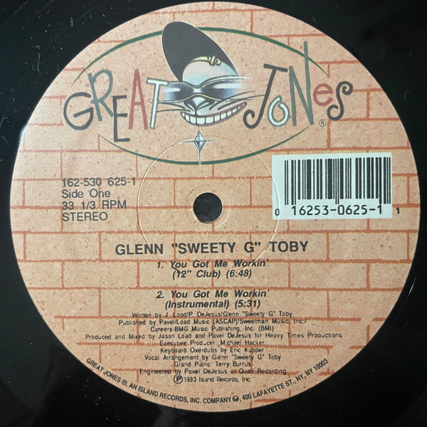 Glenn "Sweety G" Toby - You Got Me Workin' | Great Jones (162-530 625-1) - 2