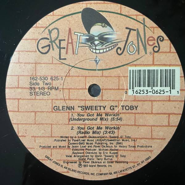 Glenn "Sweety G" Toby - You Got Me Workin' | Great Jones (162-530 625-1) - 3