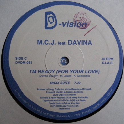 M.C.J. Featuring Davina - I'm Ready (For Your Love) | D:vision Records (DVDM 041) - 3 M.C.J. Featuring Davina - I'm Ready (For Your Love) | D:vision Records (DVDM 041) - 3