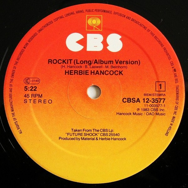 Herbie Hancock - Rockit (Extended Dance Version) | CBS (CBSA-12.3577) - 3 Herbie Hancock - Rockit (Extended Dance Version) | CBS (CBSA-12.3577) - 3