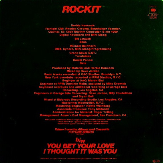 Herbie Hancock - Rockit (Extended Dance Version) | CBS (CBSA-12.3577) - 2 Herbie Hancock - Rockit (Extended Dance Version) | CBS (CBSA-12.3577) - 2