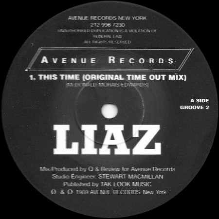 Liaz - This Time | Avenue Records (GROOVE 2) - main Liaz - This Time | Avenue Records (GROOVE 2) - main