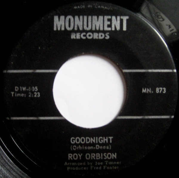 Roy Orbison - Goodnight | Monument (MN. 873) - main